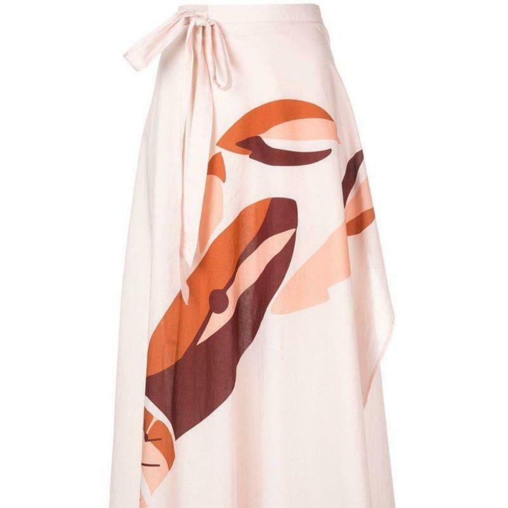 Onia Amanda Wrap Skirt Lobster Pink